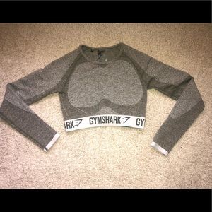 Women’s Olive Gymshark Seamless Crop Top Small